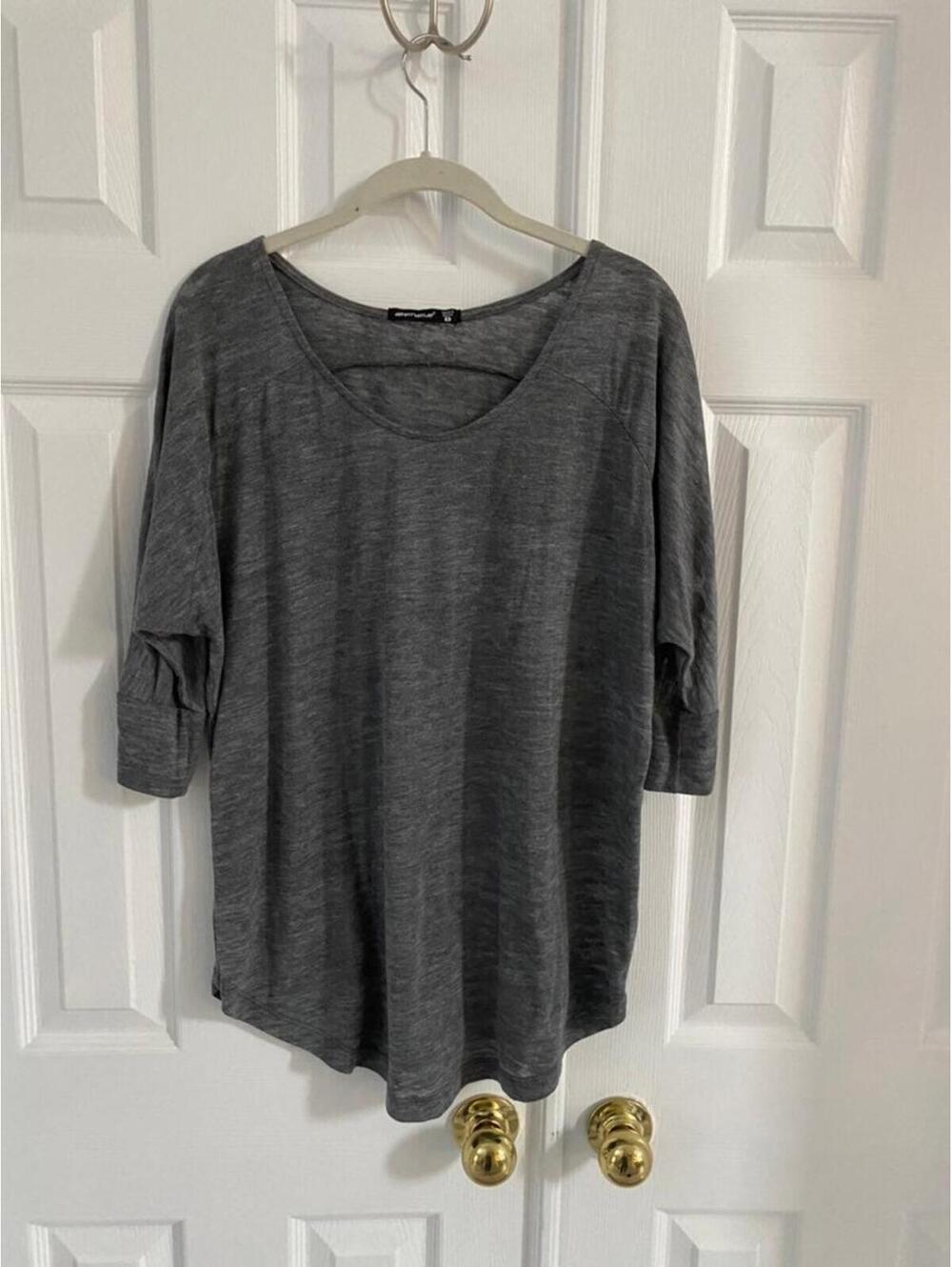 Alternative Apparel Grey Burnout Top
